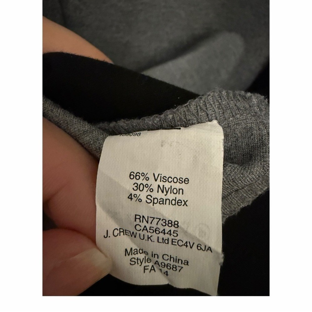 J. Crew Minimalist Gray Black Colorblock Tailored Ponte Dress 8 Modern Workwear - Picture 5 of 7